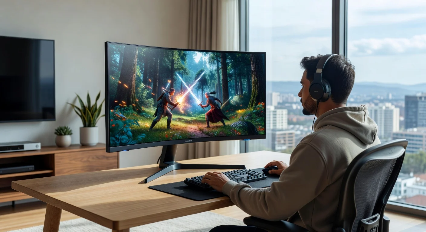 Samsung Odyssey Neo G7 - in-use shot