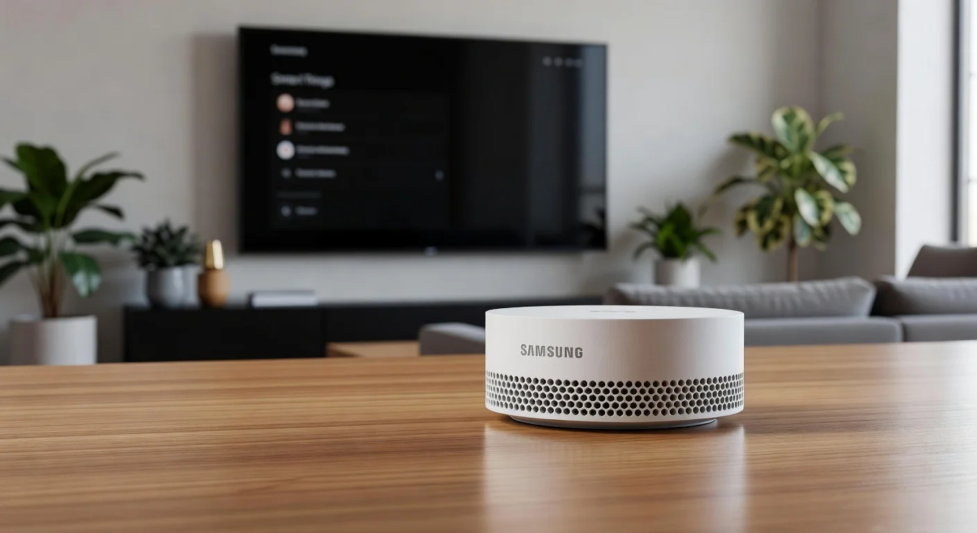 Samsung SmartThings Hub 3.0 - side profile Samsung SmartThings Hub 3.0 - side profile