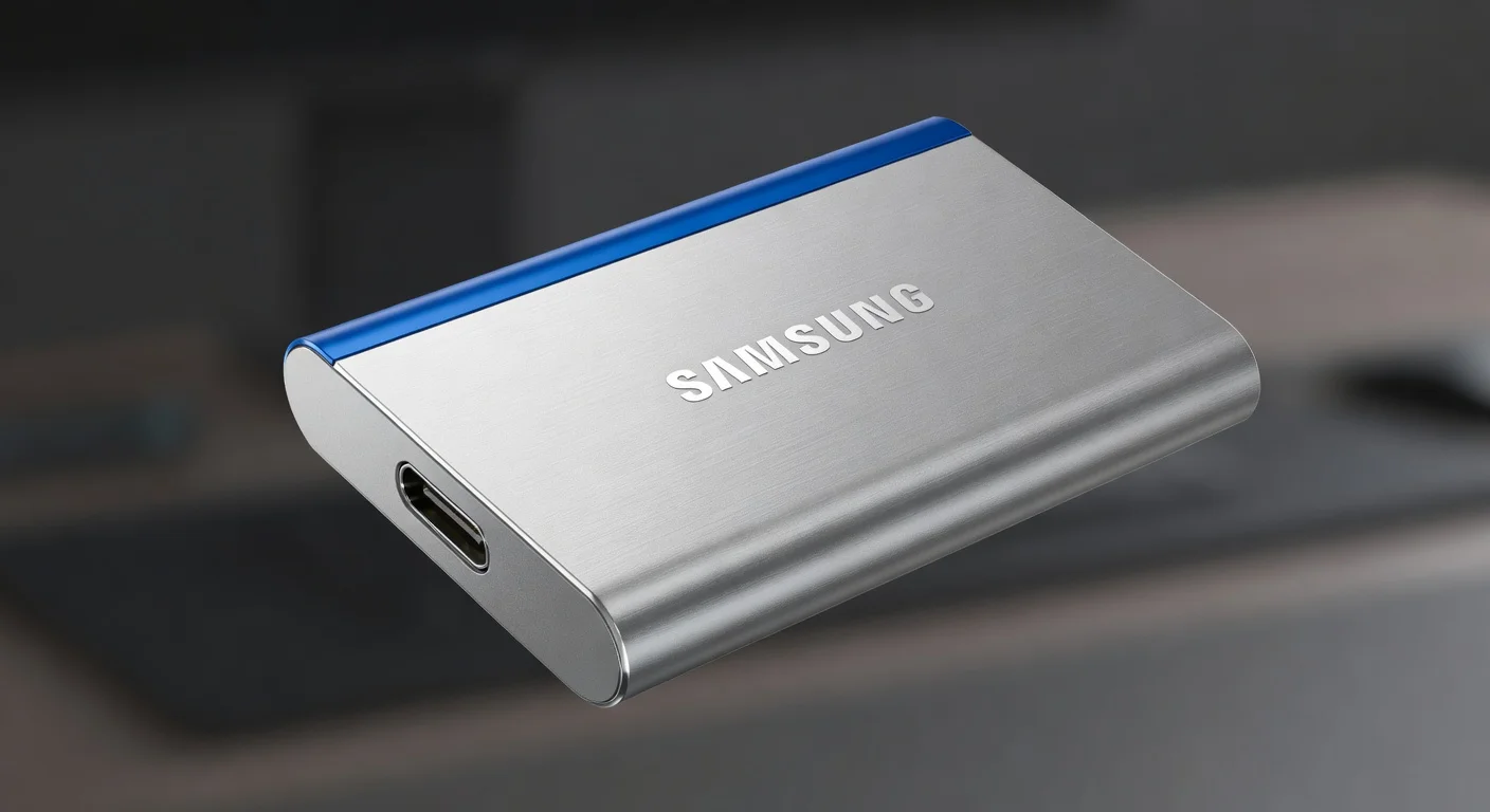 Samsung T11 Portable SSD - detail closeup