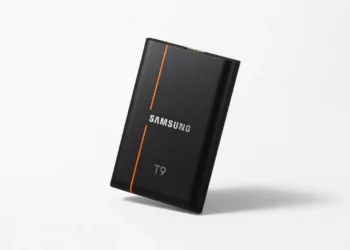 Samsung T9 Portable SSD - front design view