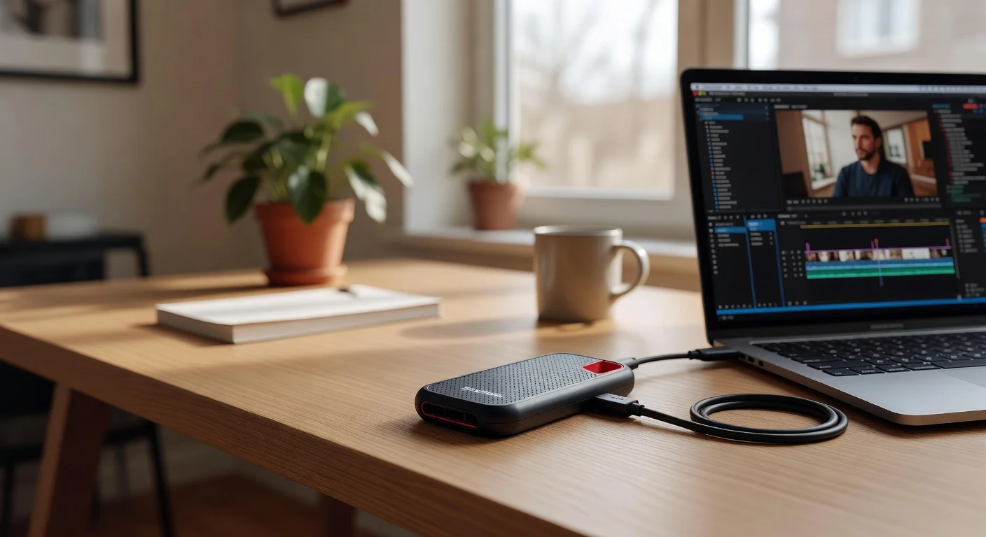 SanDisk Extreme Pro Portable SSD V2 - in-use shot