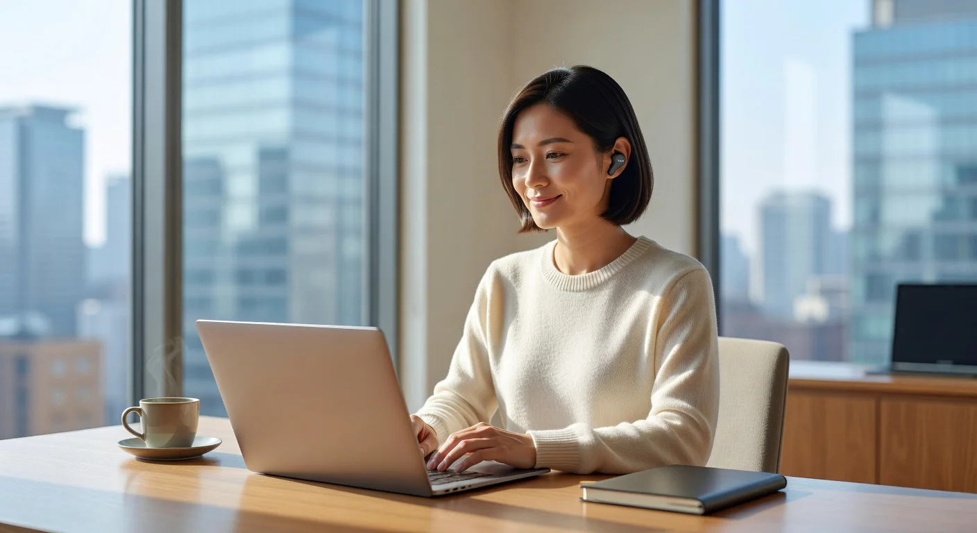 Sony WF-1000XM6 - in-use shot Sony WF-1000XM6 - in-use shot