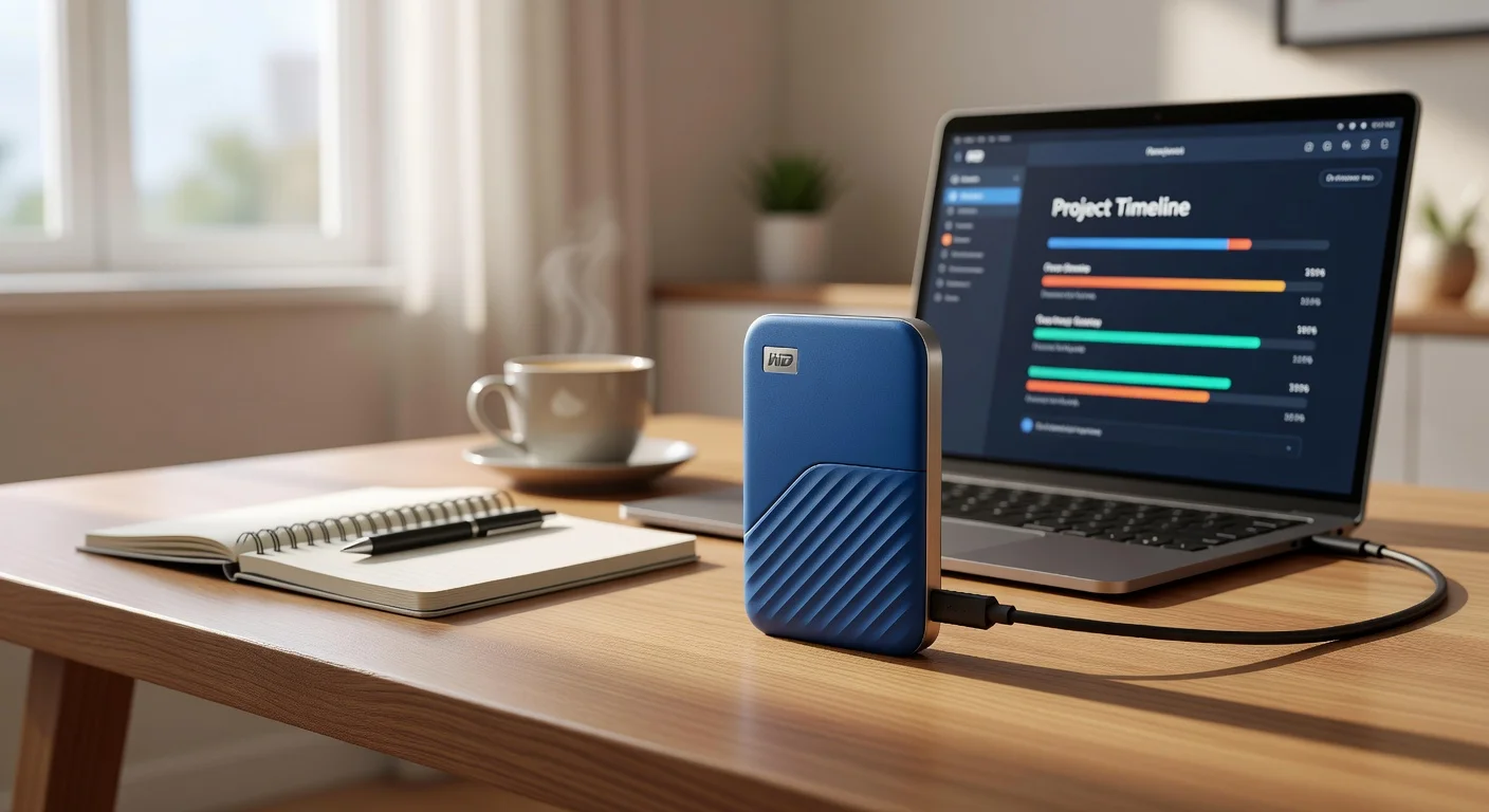 WD My Passport HDD - in-use shot WD My Passport HDD - in-use shot