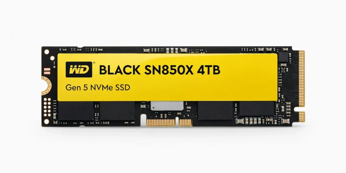 Western Digital Black SN850X 4TB Gen 5 SSD - front design view