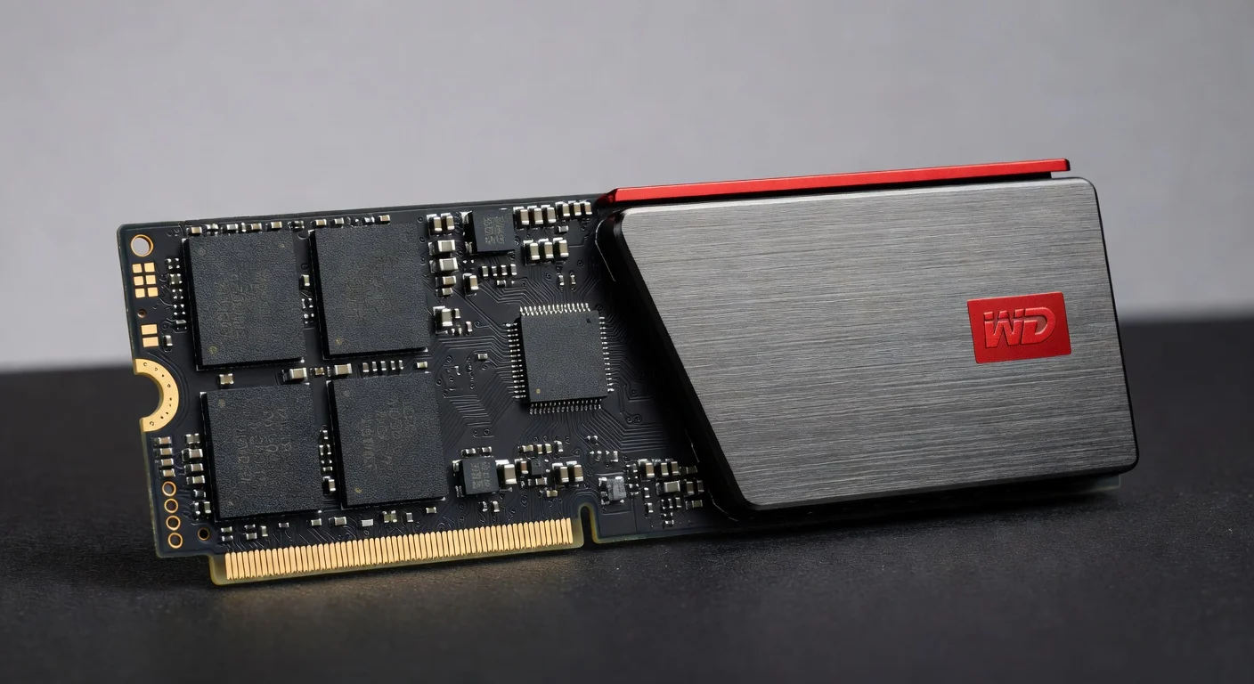 Western Digital Black SN850X 4TB Gen 5 SSD - side profile