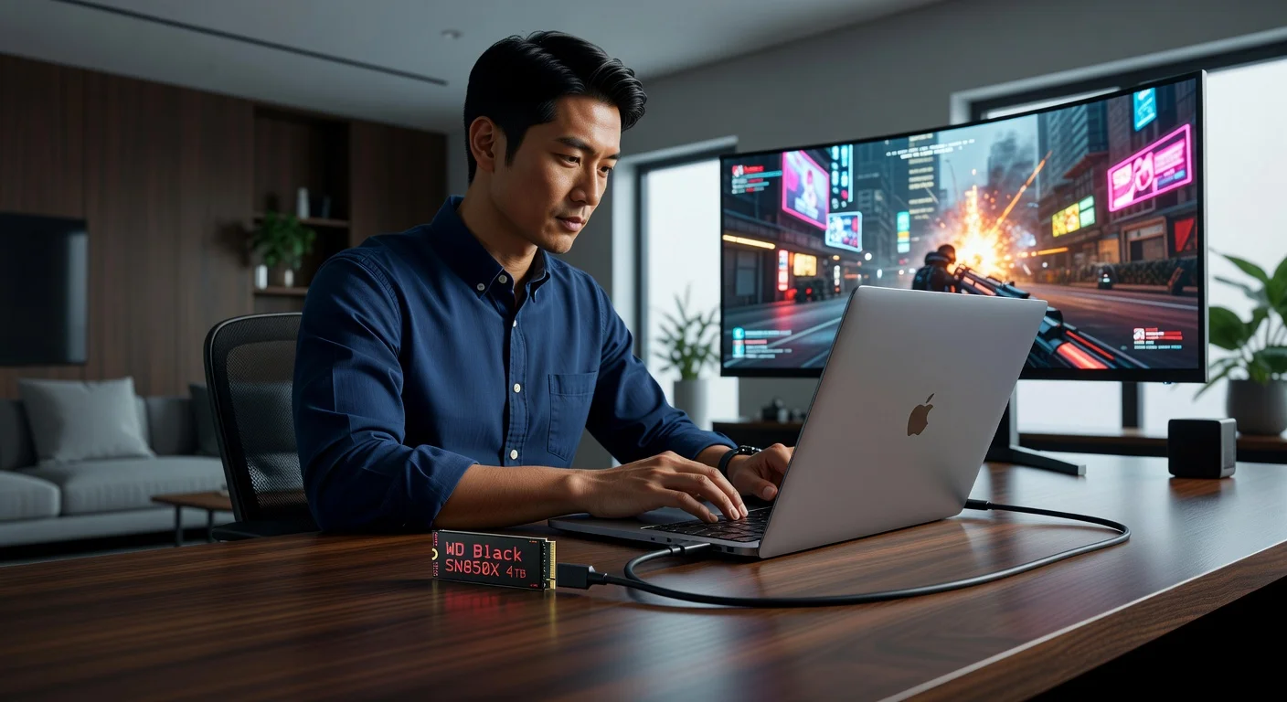 Western Digital Black SN850X 4TB Gen 5 SSD - in-use shot