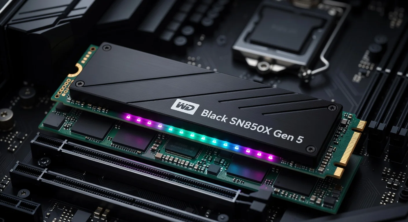 Western Digital Black SN850X Gen 5 - detail closeup