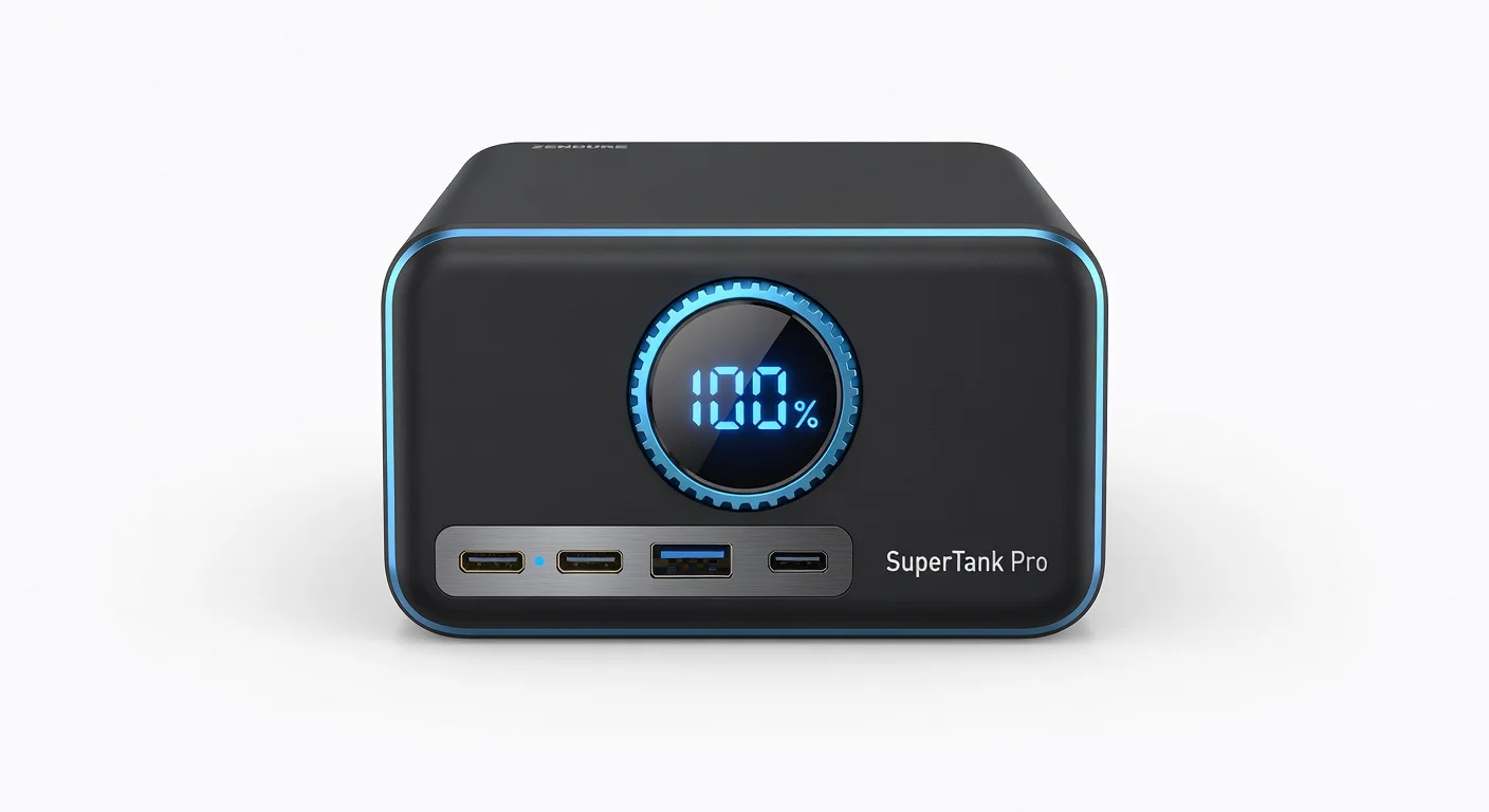 Zendure SuperTank Pro 26800mAh - front design view Zendure SuperTank Pro 26800mAh - front design view