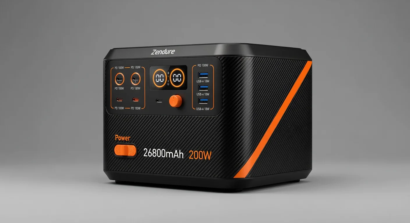 Zendure SuperTank Pro 26800mAh - side profile Zendure SuperTank Pro 26800mAh - side profile