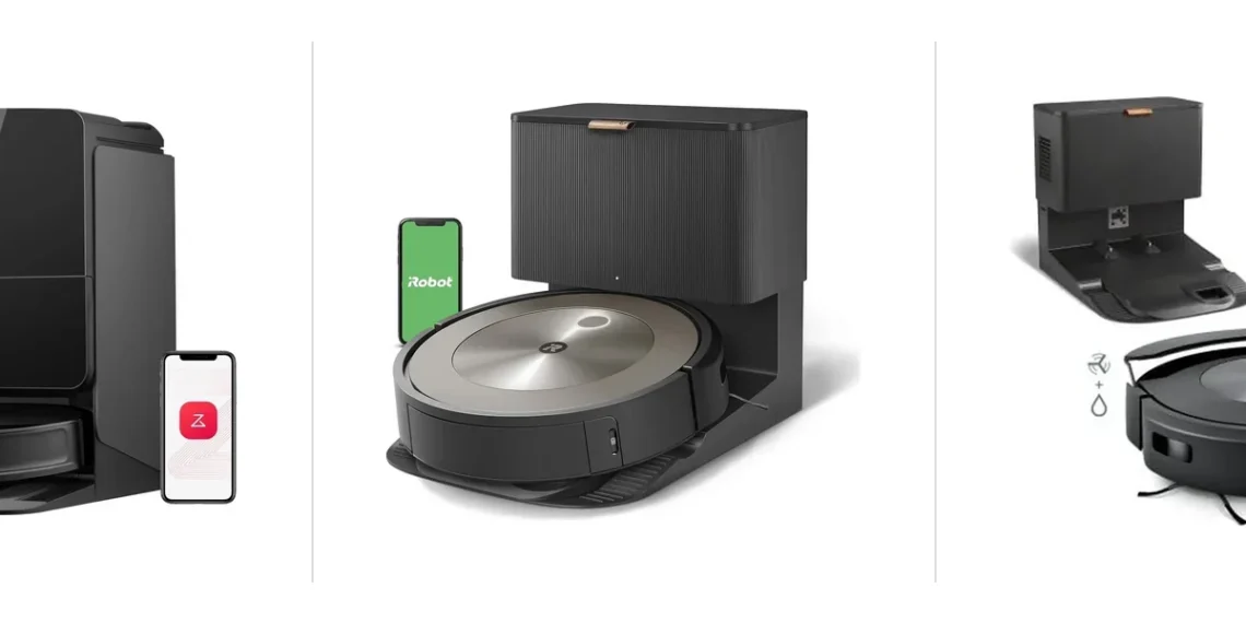 Comparison: Roborock Saros 10R vs. iRobot Roomba Combo j9+ vs. iRobot Roomba Combo j7+ — side-by-side comparison