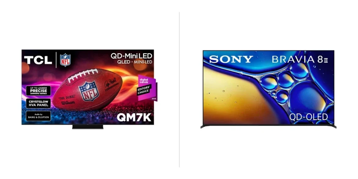 Comparison: TCL QM7K vs. Sony Bravia 8 II OLED — side-by-side comparison