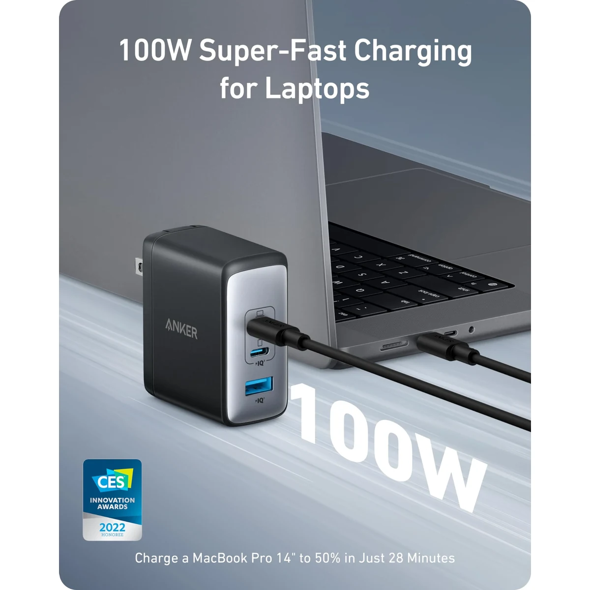 Anker Nano 100W USB-C Charger — Amazon gallery image 1